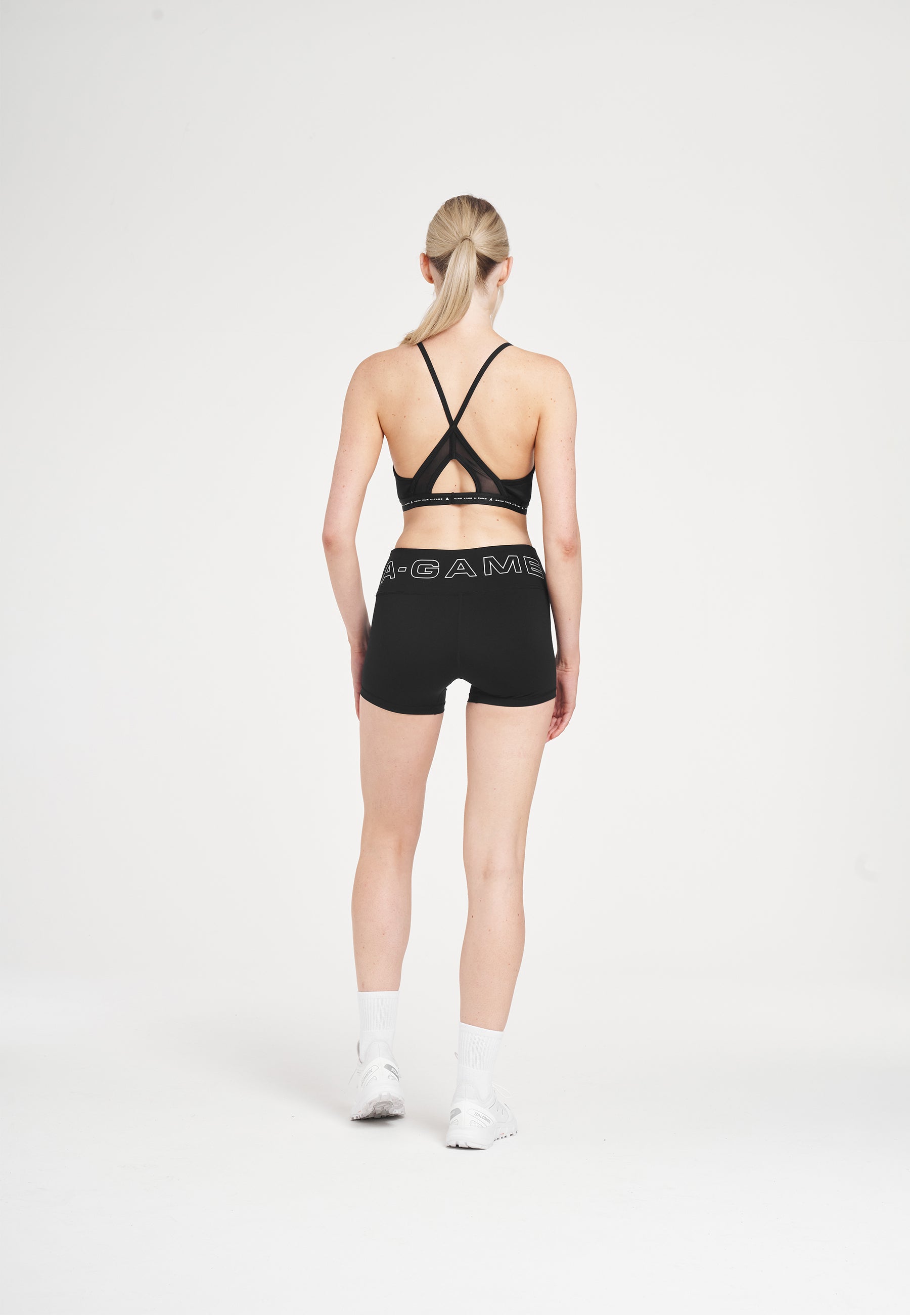 WOMENS A-GAME ADJUSTABLE YOGA SPORTS BRA - BLACK