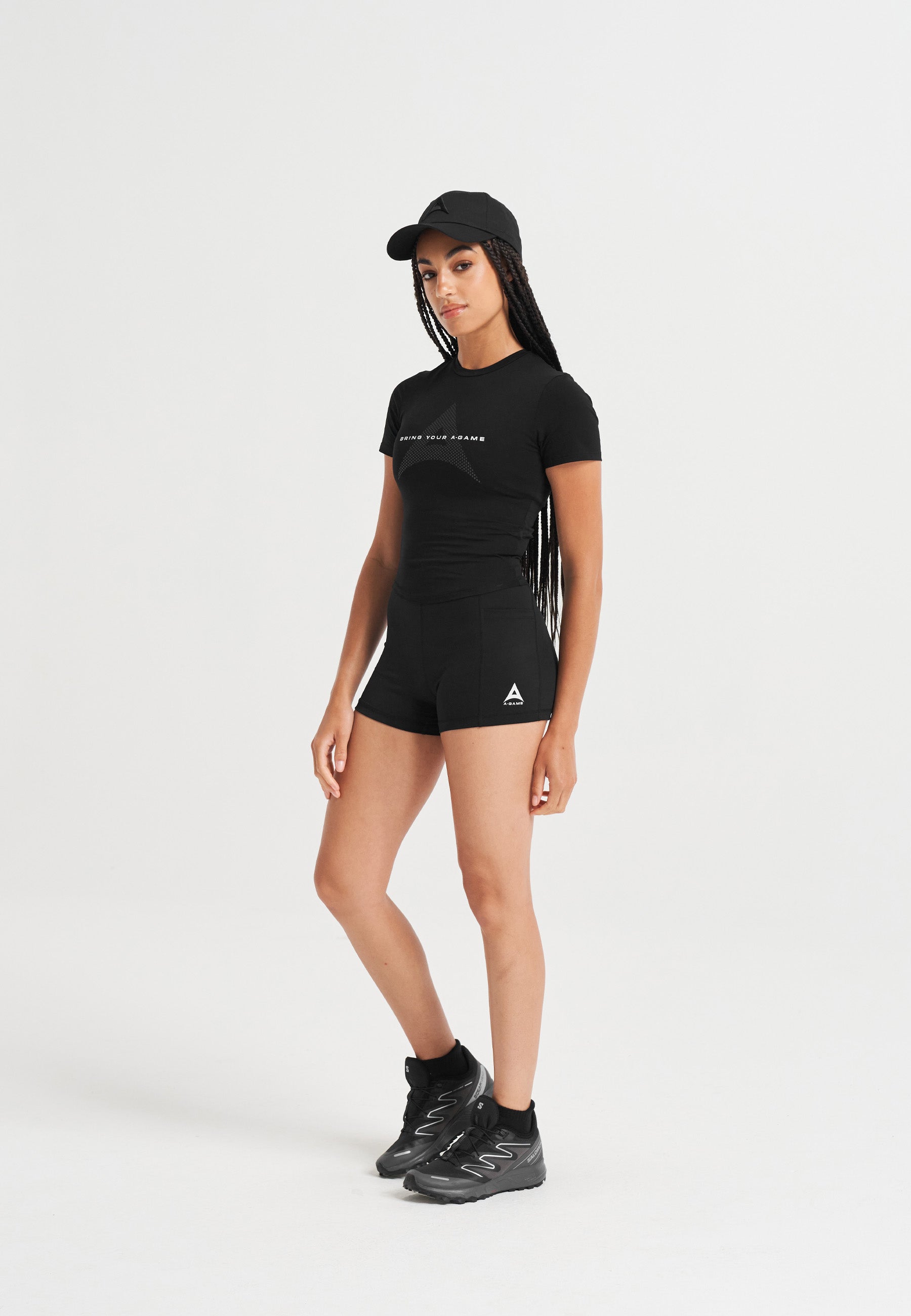 WOMENS A-GAME BRING YOUR A-GAME SHORT SLEEVE T-SHIRT - BLACK
