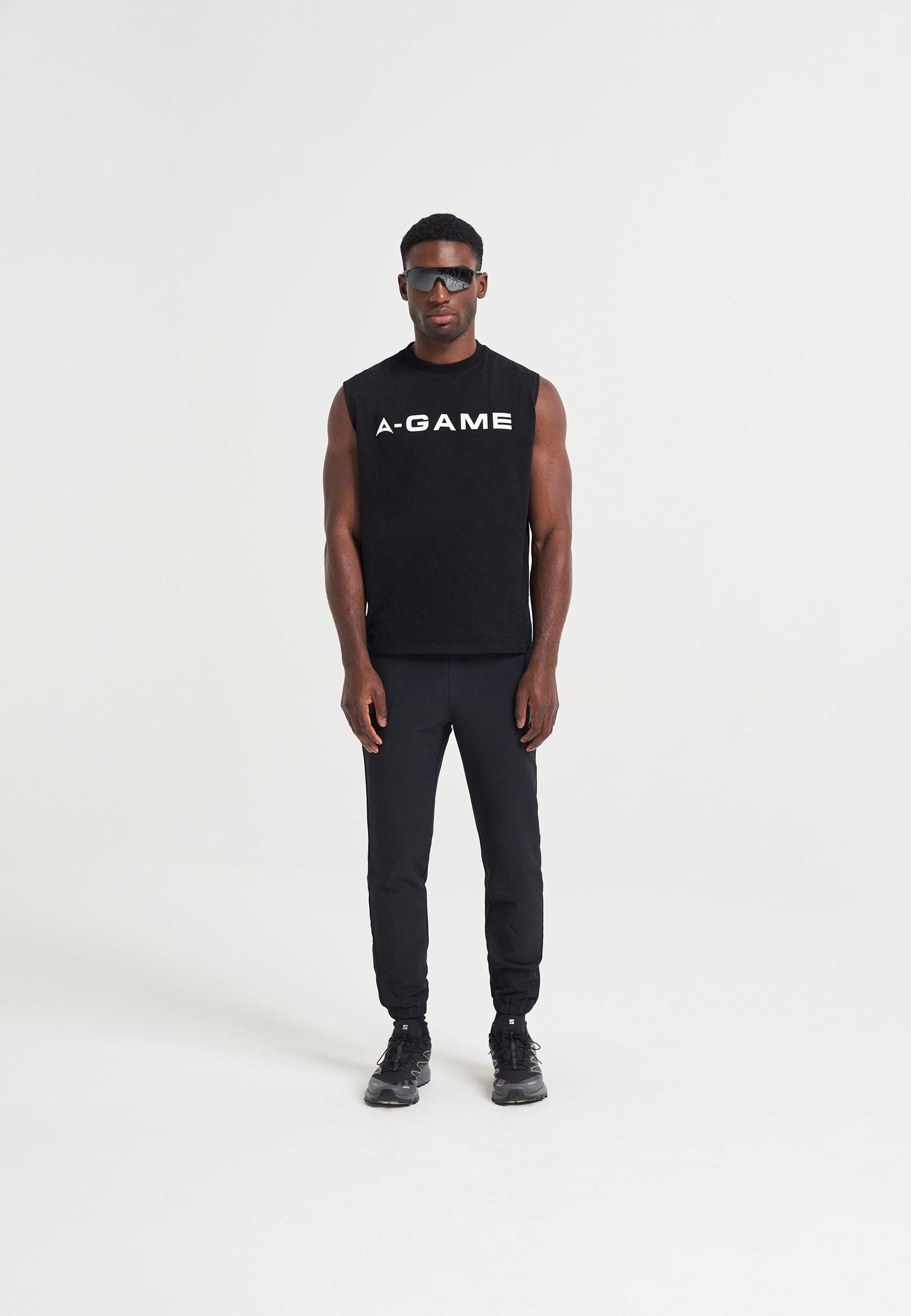 MENS A-GAME CUFFED TRAINING PANTS - BLACK