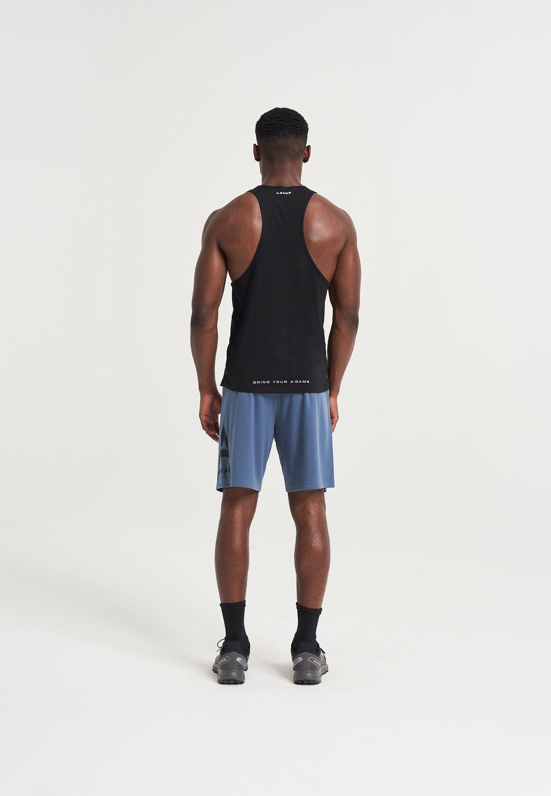 MENS A-GAME TRAINING STRINGER VEST - BLACK