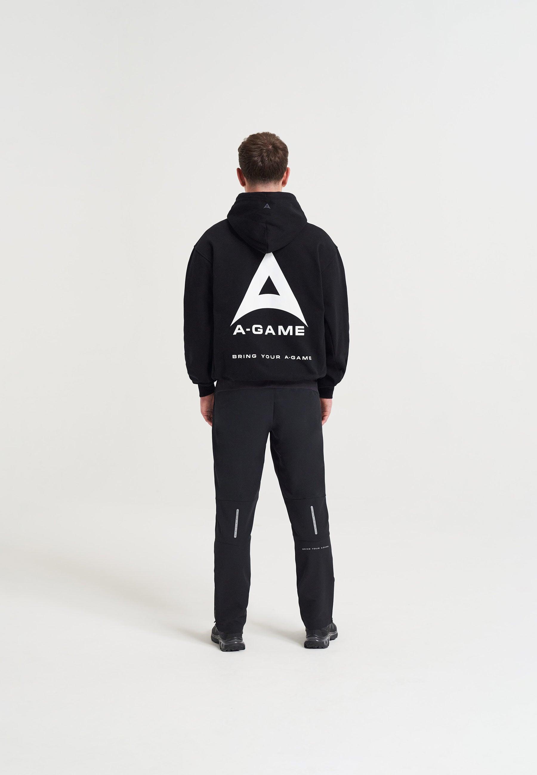 MENS A-GAME TRAINING ZIP PANTS - BLACK