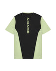 MENS A-GAME PANELLED TRAINING T-SHIRT - LIME/BLACK