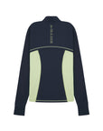 WOMENS A-GAME FITTED THERMAL FLEECE - NAVY/LIME