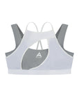 WOMENS A-GAME LAYERED SPORTS BRAS - WHITE/GREY