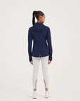 WOMENS A-GAME LIGHTWEIGHT FITTED RUNNING JACKET - CROWN BLUE/SILVER