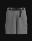 MENS A-GAME TECH CARGO SHORTS - STEEL GREY